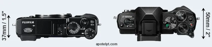 Compare X-E2 versus E-M10 III top