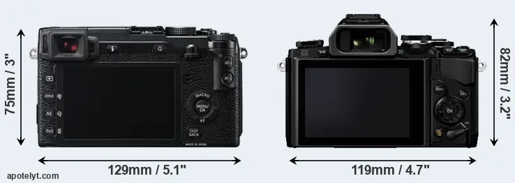 Comparison X-E2 or E-M10 rear