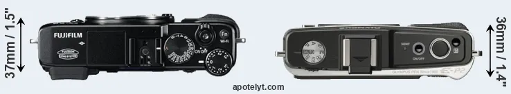 Compare X-E2 versus E-P2 top