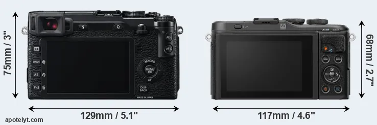 Comparison X-E2 or E-PL10 rear
