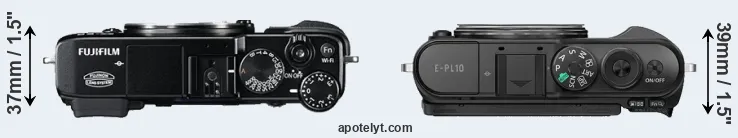 Compare X-E2 versus E-PL10 top