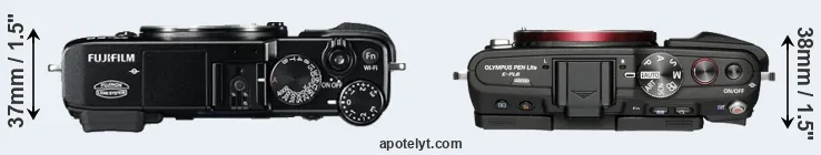 Compare X-E2 versus E-PL6 top