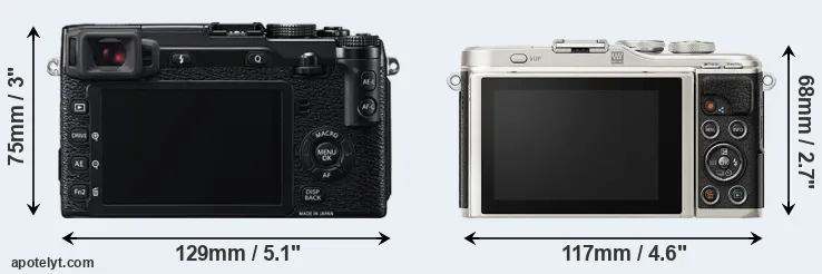 Comparison X-E2 or E-PL9 rear