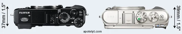 Compare X-E2 versus E-PL9 top