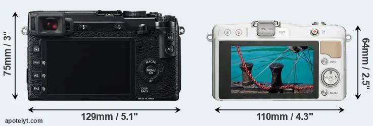 Comparison X-E2 or E-PM2 rear