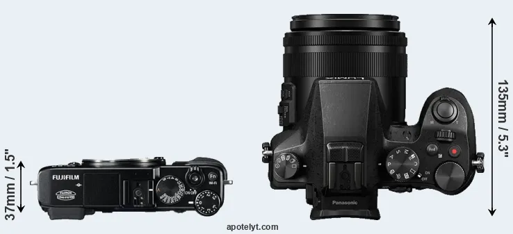 Compare X-E2 versus FZ2000 top