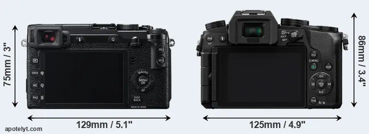 Comparison X-E2 or G7 rear