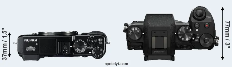 Compare X-E2 versus G7 top