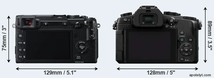 Comparison X-E2 or G85 rear