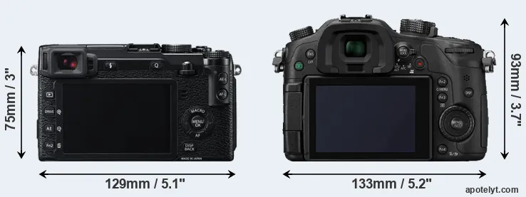 Comparison X-E2 or GH4 rear