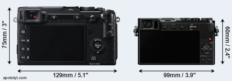 Comparison X-E2 or GM5 rear