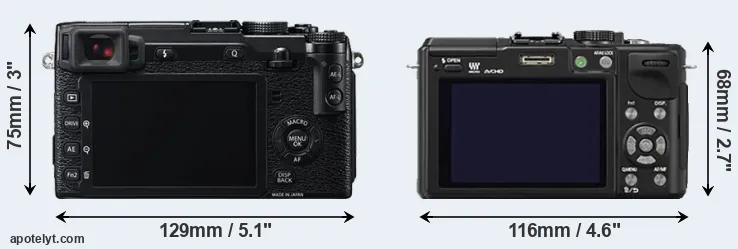 Comparison X-E2 or GX1 rear