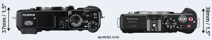 Compare X-E2 versus GX1 top