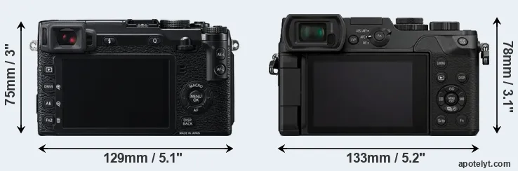 Comparison X-E2 or GX8 rear