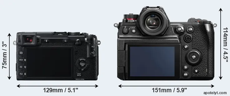 Comparison X-E2 or S1H rear