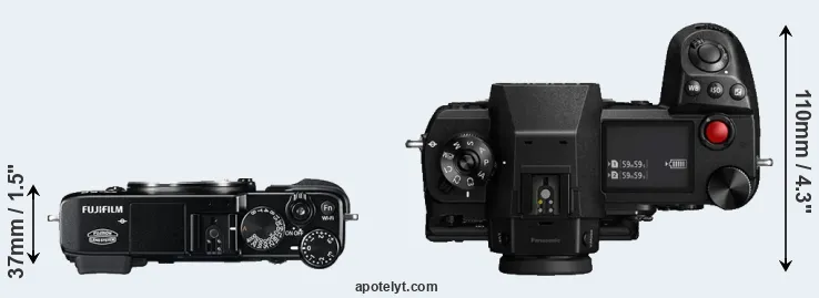 Compare X-E2 versus S1H top