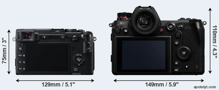 Comparison X-E2 or S1R rear