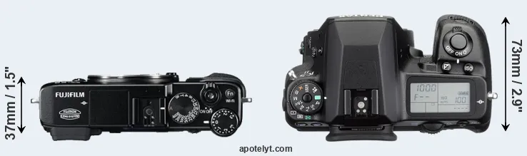 Compare X-E2 versus K-5 II top