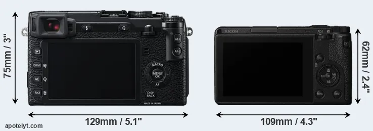 Comparison X-E2 or GR III rear