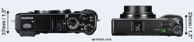 Compare X-E2 versus GR III top