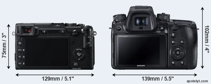 Comparison X-E2 or NX1 rear