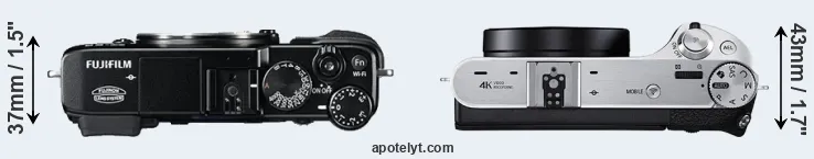 Compare X-E2 versus NX500 top