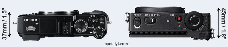 Compare X-E2 versus fp top