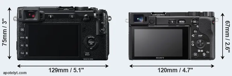 Comparison X-E2 or A6100 rear