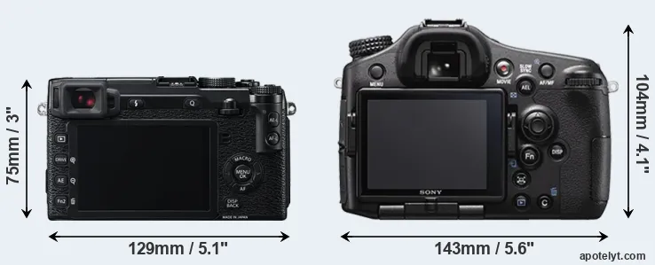 Comparison X-E2 or A77 II rear