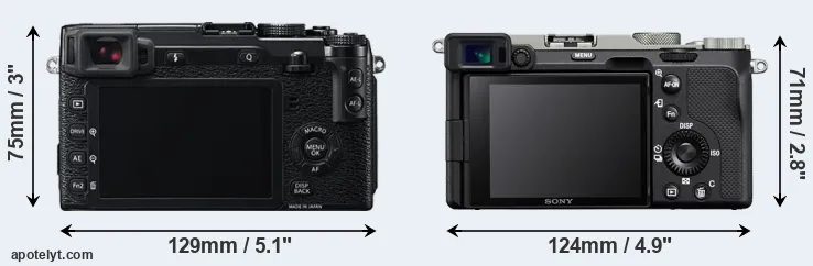 Comparison X-E2 or A7C rear