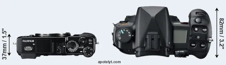 Compare X-E2 versus A850 top