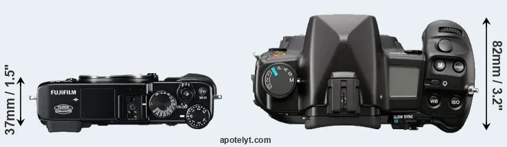 Compare X-E2 versus A900 top