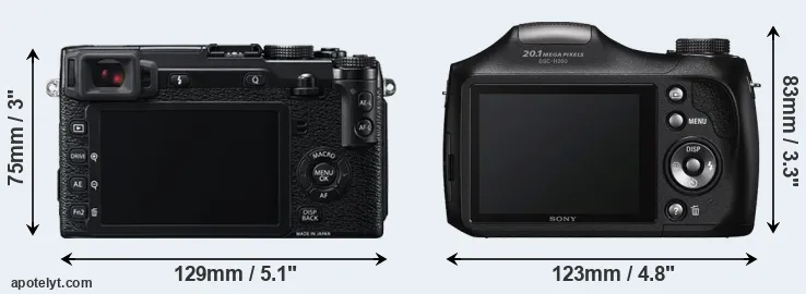 Comparison X-E2 or H200 rear