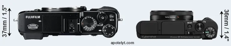 Compare X-E2 versus HX99 top