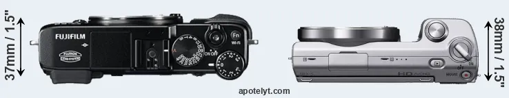 Compare X-E2 versus NEX-5 top