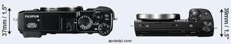 Compare X-E2 versus NEX-5R top
