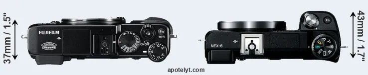 Compare X-E2 versus NEX-6 top