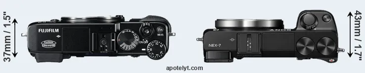Compare X-E2 versus NEX-7 top