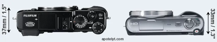 Compare X-E2 versus NEX-C3 top