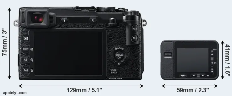 Comparison X-E2 or RX0 rear