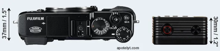 Compare X-E2 versus RX0 top