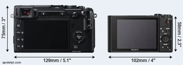 Comparison X-E2 or WX800 rear