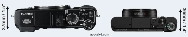 Compare X-E2 versus WX800 top
