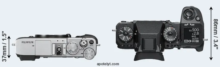 Compare X-E2S versus X-H1 top