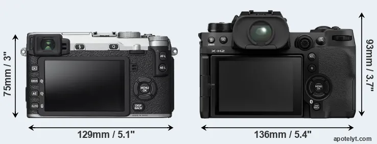 Comparison X-E2S or X-H2 rear