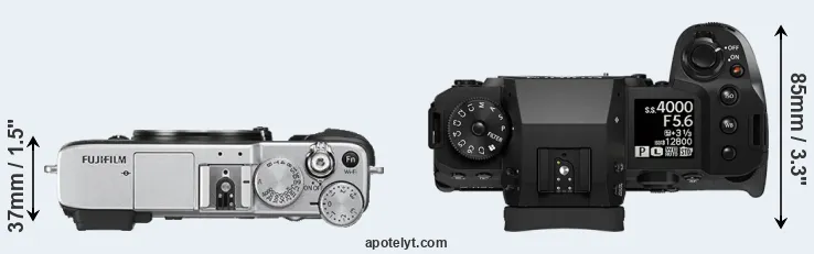 Compare X-E2S versus X-H2 top