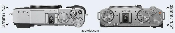 Compare X-E2S versus X-M5 top