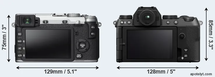 Comparison X-E2S or X-S20 rear