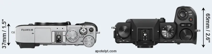 Compare X-E2S versus X-S20 top