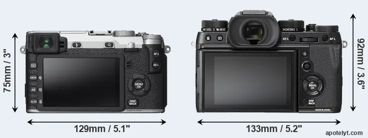 Comparison X-E2S or X-T2 rear